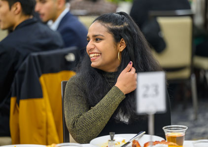 Scholarship recipient at annual brunch.