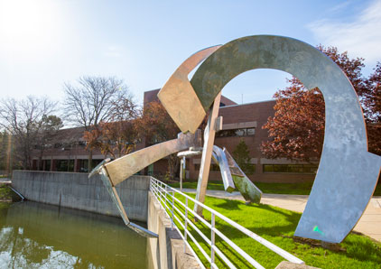 Statue on Des Plaines campus